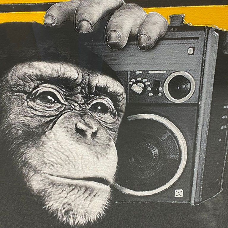 Liquid Art: Monkey & Boombox