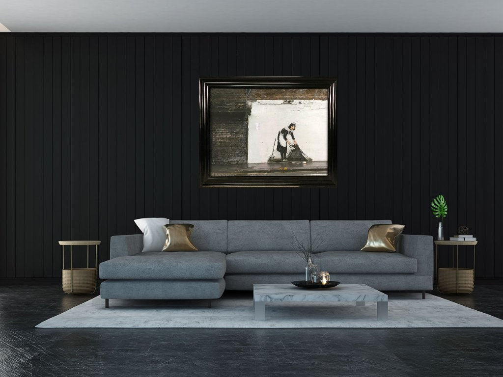 Liquid Art Banksy "Sweep It Under The Carpet"