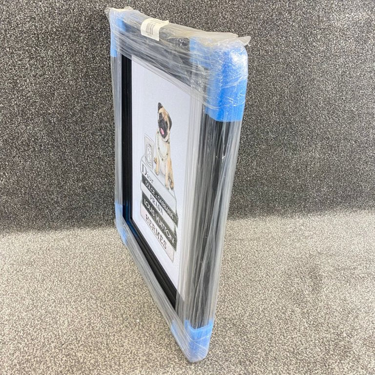 Liquid Art Picture of a Pug on Designer Books