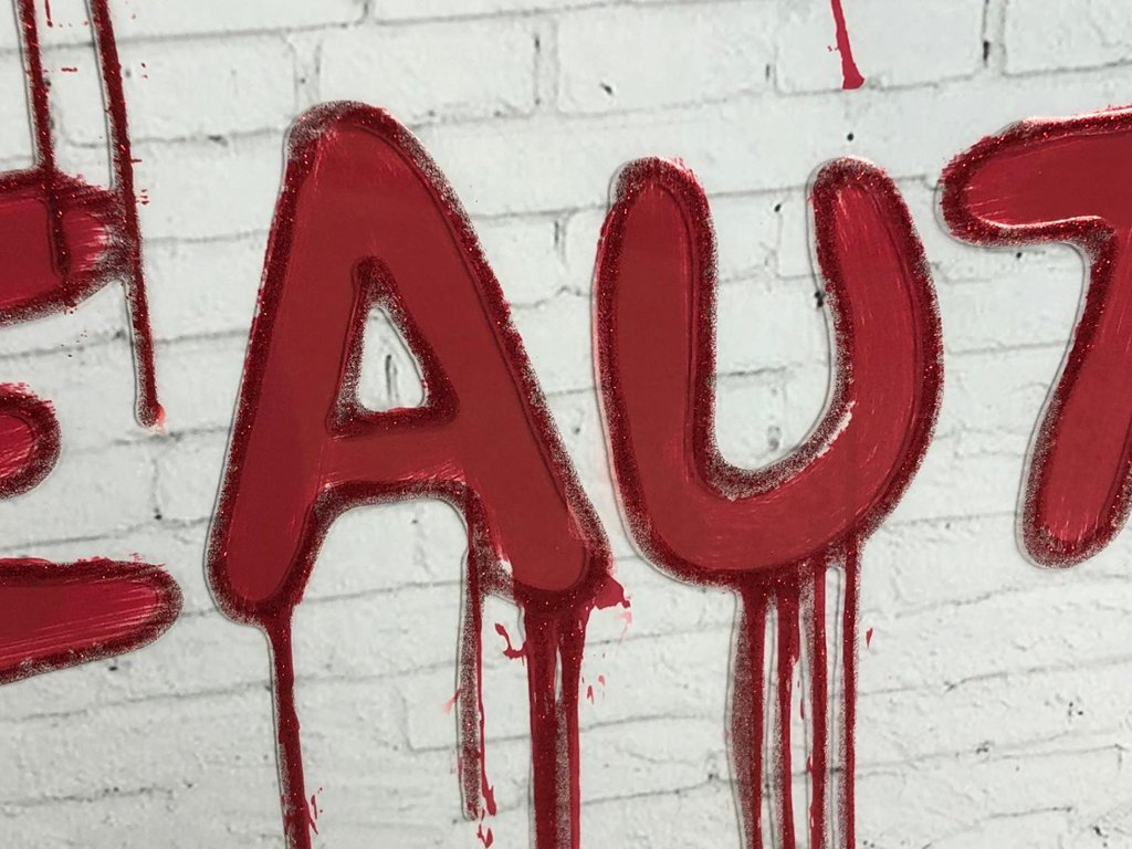Liquid Art Banksy ""Life Is BEAUTIFUL"