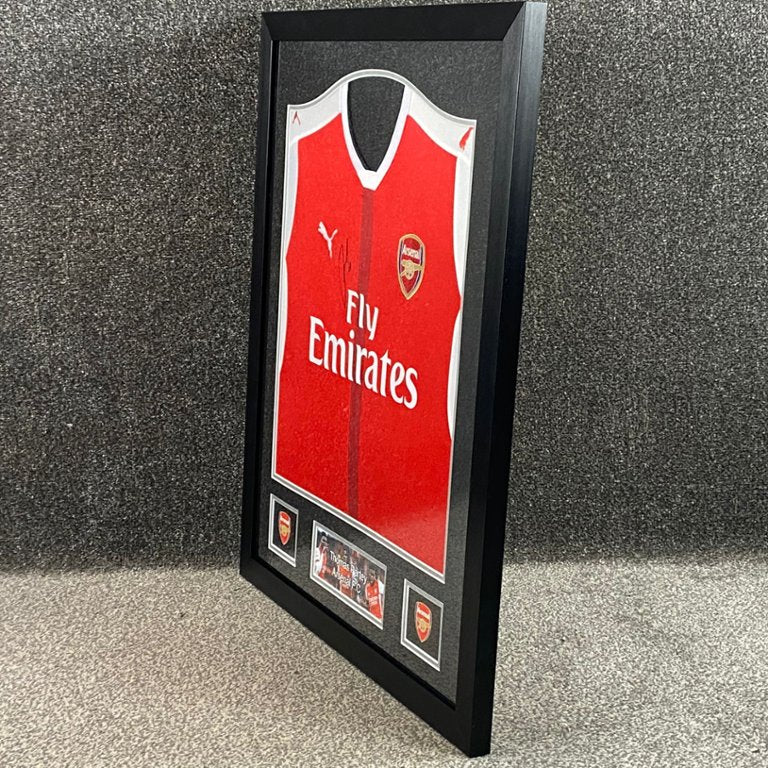 Black Framed signed & authenticated Thomas Partey Arsenal shirt